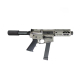 BLEM 9mm Forged 6.5" Cerakote Tungsten Barrel Pistol Buffer Tube Padded Tube Cap 5" Rail Mini Can