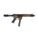 BLEM 9mm Forged 9" Cerakote Midnight Bronze Barrel Pistol Buffer Tube Padded Tube Cap 8" Rail Mini Can