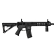 BM-15 5.56 Forged Receiver, Cerakote Armor Black, 10.5" Barrel MOE Stock with MOE pistol grip, vertical grip, and flip-up sights, 10" U-lok Rail, A2 Flash Hider