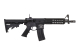 BM-M4 5.56 Forged Receiver, Cerakote Armor Black, 10.5" Barrel Adjustable Stock, A2 pistol grip, and flip-up rear sights,Quad