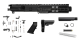 Completed upper in 9mm 7.5" Barrel SBA3 Tactical Brace 7" Rail With Mini Can and Lower Parts Kit -Cerakote Armor Black