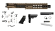 Completed upper in 9mm 9.5" Barrel Cerakote Midnight Bronze SBA3 Tactical Brace  8" Rail With Mini Can and Lower Parts Kit 