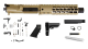 Completed upper in 9mm 9.5" Barrel Cerakote FDE SBA3 Tactical Brace 8" Rail With Mini Can and Lower Parts Kit
