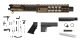 Completed upper in 9mm 9.5" Barrel Cerakote Midnight Bronze KAK M2 Blade 8" Rail With Mini Can and Lower Parts Kit 