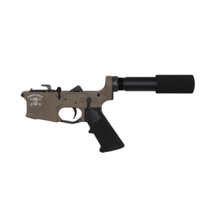 BLEM Complete Lower Forged Receiver 9mm FDE with Padded Buffer Tube