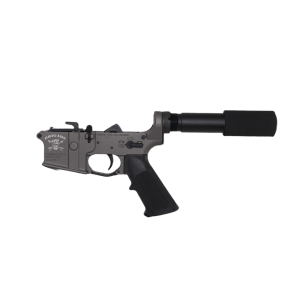 BLEM Complete Lower Forged Receiver 9mm Tungsten with Padded Buffer Tube